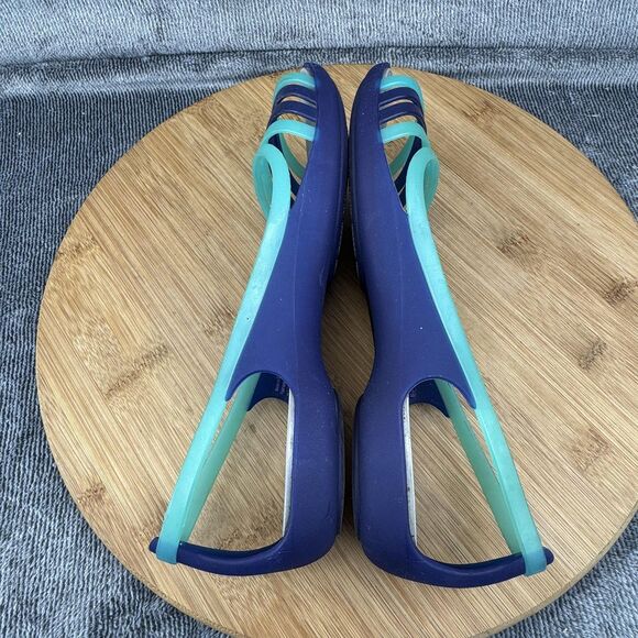 Crocs Sandals Shoes Womens Size 6 Blue Green Huarache Slingback Comfort - Picture 8 of 11